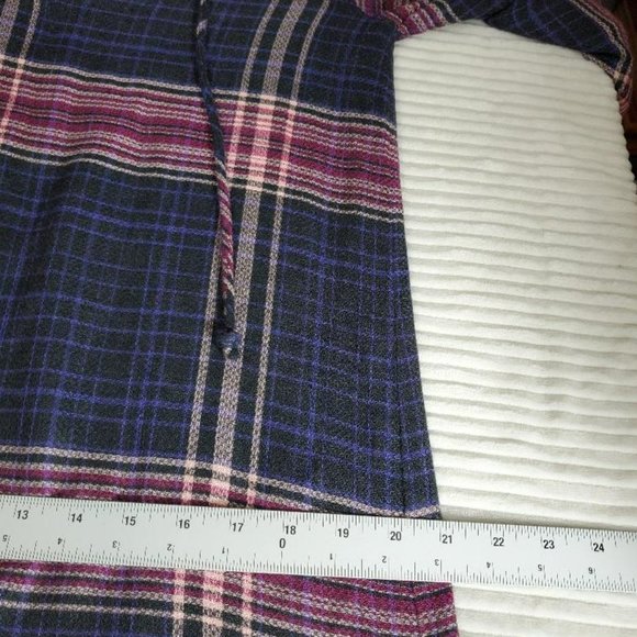 Cloth and Stone Anthropologie Dress Womens M Versify Plaid Tunic Shirt Dress - Picture 10 of 12
